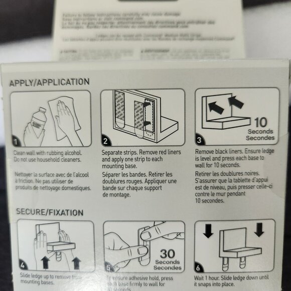 3M Command Display Ledges - New Sealed Box * Tablettes Command M – Neuf, scellé - Picture 4 of 5